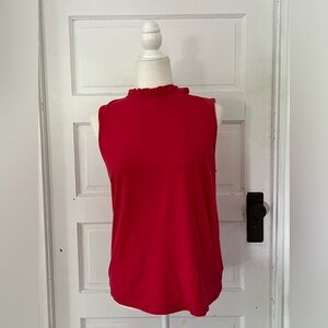 T.la | Ruffle High-neck Sleeveless Top